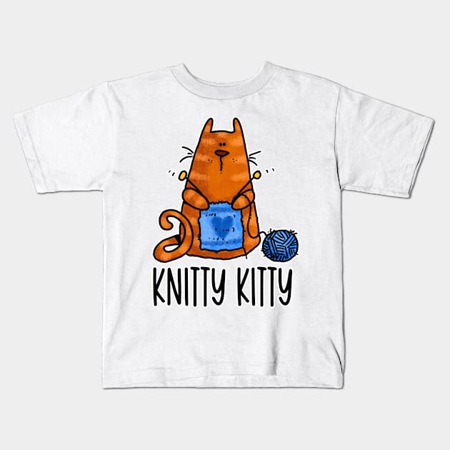 Knitty Kitty Kids T-Shirt by Corrie Kuipers